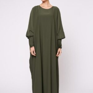 Women’s Abaya Elastic Sleeve Smoke Long Sleeves Comfortable  Stylish Abaya