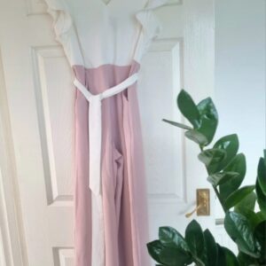 Phase Eight Jumpsuit Elegant Ivory & Nude Tie Waist Jumpsuit Size – UK 12