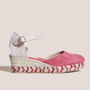 White Stuff Womens Espadrille Suede Closed Wedge Summer Comfortable Ladies Shoes