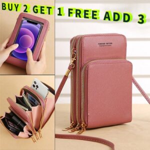 Women RFID Blocking Wallet Phone Purse Touch Screen Bag Shoulder Strap Crossbody