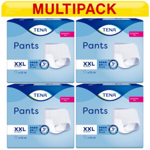 48 Tena Pants Plus XXL Adult Pull Up Incontinence Pants – 4 Packs of 12 Full Box