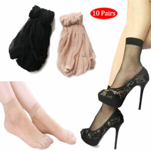 10 Pairs Ladies Ankle High Tights Pop Socks Comfort Top Silky Smooth Soft Socks