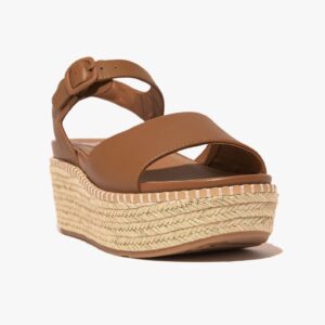 FitFlop ELOISE Womens  Leather Casual Buckle  Sandals Light Tan