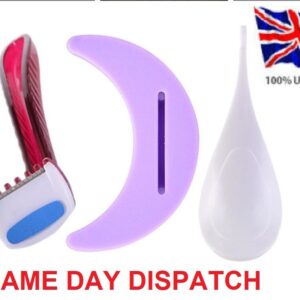 Portable Bikini Razor Shaver Privates Shaving Moon Stencil for Pubic Hair Women