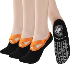 Yoga Socks for Women Non Slip Grip Pilates Socks for Ballet Barre