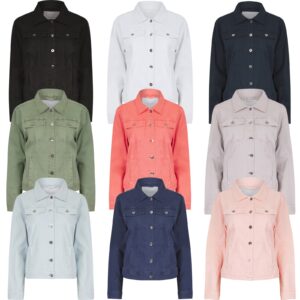 Womens Ladies Stretch Denim Jacket Soft Cotton Summer Fashion Denim Jeans Coat