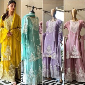 READYMADE PUNJABI SHARARA SUIT PLAZZO SALWAR KAMEEZ SUIT PAKISTANI INDIAN WOMEN