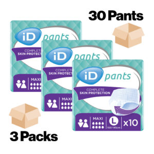 30 iD Pants Maxi Large – 3 Packs of 10 – Unisex Incontinence Pull up Pants
