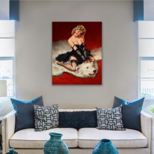 Gil Elvgren  Woman Vintage Pin Up Girl CANVAS ART PRINT  1647