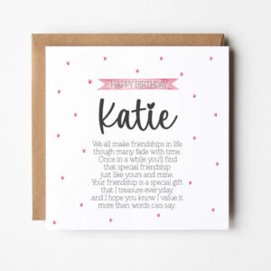 Best Friend Poem Friendship Birthday Card Love Greetings Cards For Bestie Her