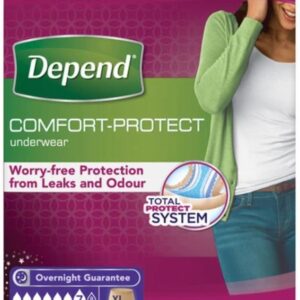 Depend WOMEN 9 Pants Comfort Protect XLARGE  (( SIX PACKS ))