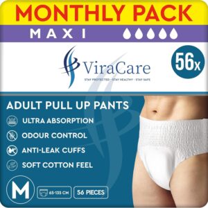 56 x Incontinence Pants Women & Men Maxi | Adult Diapers Medium | Pull Up Pants