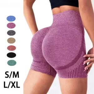 Women’s High Waist Yoga Shorts Lift Butt Workout Running Gym Fitness Short Pants