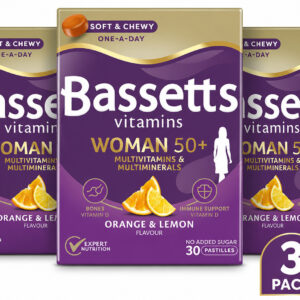 BBD 06/2026 – 3 PACK Bassetts Vitamins Woman 50+ Multivitamins 3 x 30 Pastilles