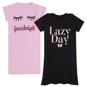 Ladies Night Dress Nightgown Sleepwear Nightie Short Sleeve Nightwear Nighty