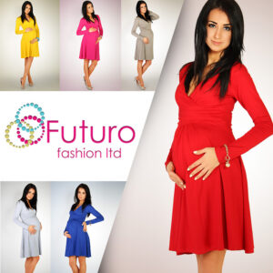 HOT DEAL Women’s Maternity Dress Tunic Long Sleeve V-Neck Stretchy FT1101