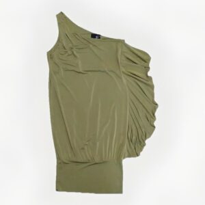 Just Cavalli Women Dress Yellow-Green Asymmetric Size 38 *