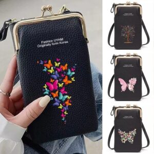 Fashion Printed Phone Pouch Leather Crossbody Bag Purse Wallet Handbag