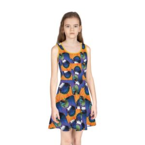 Celion Fashion World’s Girls’ Sleeveless Sundress (AOP).