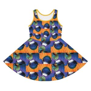 Celion Fashion World’s Girls’ Sleeveless Sundress (AOP).