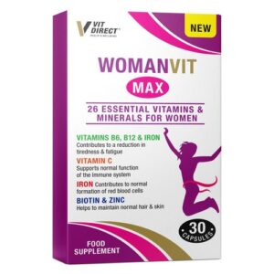 Woman VIT Max Multivitamin Capsules 30 Pack with 26 Vitamins Minerals