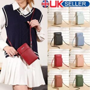 Women Crossbody Phone Purse Shoulder Strap RFID Blocking Wallet Touch Screen Bag