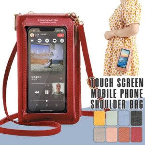 Mobile Phone Bag Touch Screen Crossbody Transparent Cell Phone Bag Wallet Mini