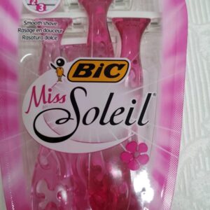 BIC Miss Soleil Disposable Women’s Razors, Pack of 4 for smooth shaving 3-Blade