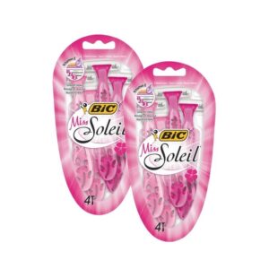 BIC Miss Soleil4 Pack Shaver x2  Disposable Women’s Razors Smooth Shave for Skin