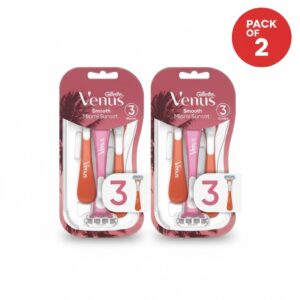 Gillette Venus Smooth Miami Sunset  Disposabl Razor Blades  Pack Of 2  UK Seller