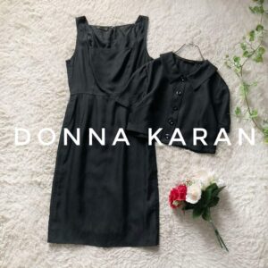Donna Karan black formal summer suit dress for weddings and funerals  so