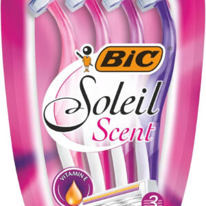 BIC Soleil Scent 3-Blade Lady Razor with Lubricating Strip for a Smooth Shave