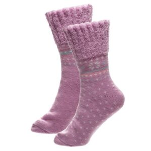 Ladies Fairisle Thermal Cosy Bed Socks with Grips Extra Warm Winter Footwear