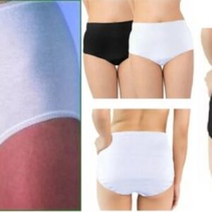 INCONTINENCE Pants for Women 100% Cotton WASHABLE WITH PAD Briefs Knickers S-3XL