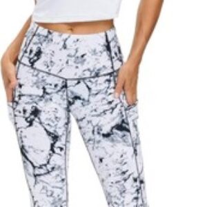 THE GYM PEOPLE Thick High Waist Yoga Pants with Pockets, Tummy Control Workout