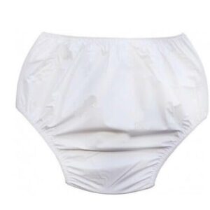 Ladies or Mens White – Black – Incontinence Waterproof Briefs Pants Knickers