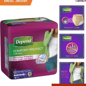 Soft, Absorbent Extra-Large Incontinence Pants for Women – 9 Pack of Comfort
