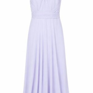 Veromia Womens Ball Gown Dress Size 12 Purple Long Halter Sleeveless Wedding