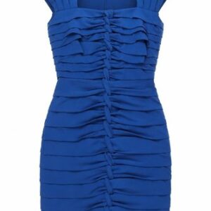 Jax Womens Bodycon Dress Size 8 Blue Short Square Neck Short Sleeve Stretch