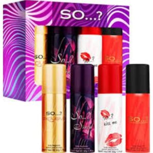 So…? Womens Mini Galore Body Mist Body Spray Fragrance Gift Set 4 X 50Ml