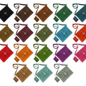 Ladies Suede Leather Crossbody Bag Travel Tote Messenger Bag With Free Key Pouch