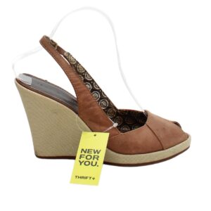 Tommy Hilfiger Women’s Heels UK 4 Brown Leather with Other Espadrille