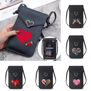 Cross Body PU Leather Mobile Phone Shoulder Bag Handbag Purse Wallet Pouch UK