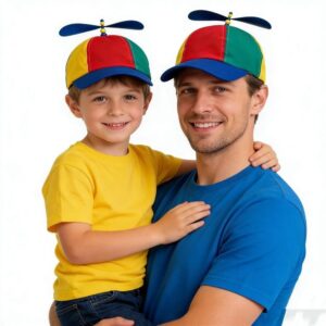 Propeller Baseball Cap Adjustable Sunscreen Cap Colorful Helicopter Spiral Hat