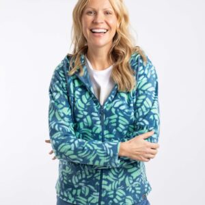 Weird Fish Imogen Full Zip Printed Microfleece Hoodie