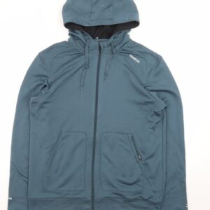 Mens UK Size M Reebok Blue Full Zip Hoodie