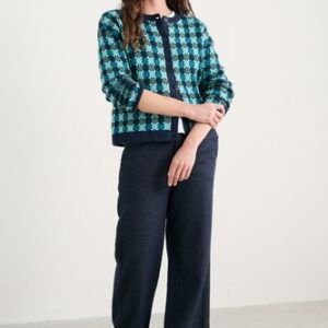Seasalt Women’s Regular Sennen Cove Wide Leg Jeans Dark Wash Grain