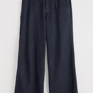 Seasalt Women’s Regular Sennen Cove Wide Leg Jeans Dark Wash Grain