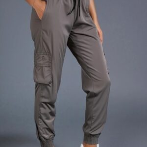 Womens Joggers Sports Jog UK 14 Grey Boohoo Pocket Gymwear Gym Bottoms RRP £39