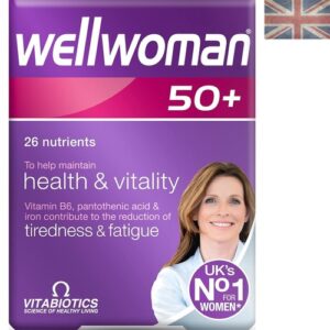 30 Count Wellwoman 50+ Tablets – Vitamin B6 for Tiredness Reduction & Vitality